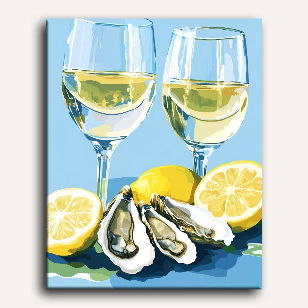 Oysters and Champagne | Paint by Numbers - Image 2