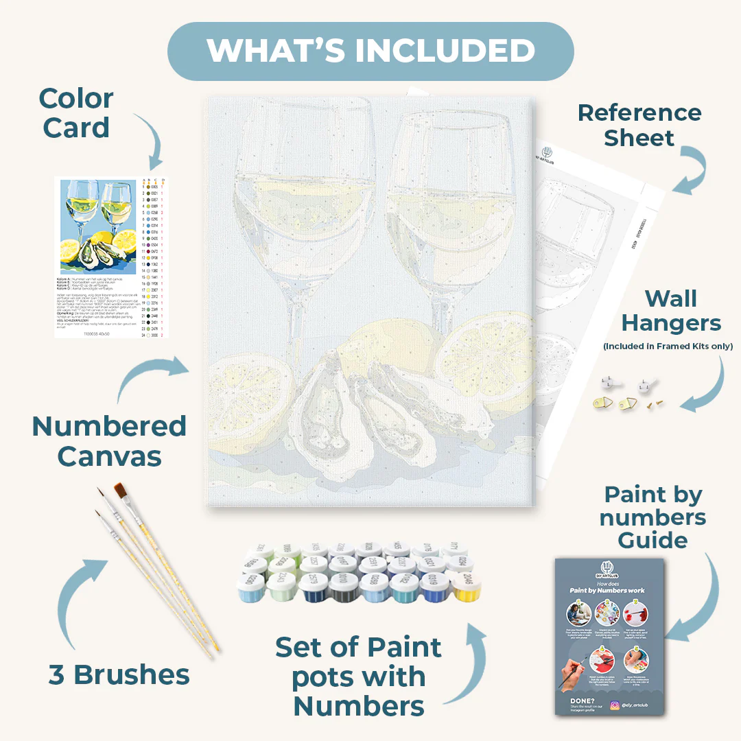 Oysters and Champagne | Paint by Numbers - Image 3