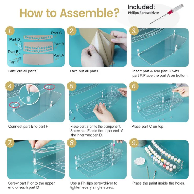 Paint & Brush Holder for Paint by Numbers - Image 5