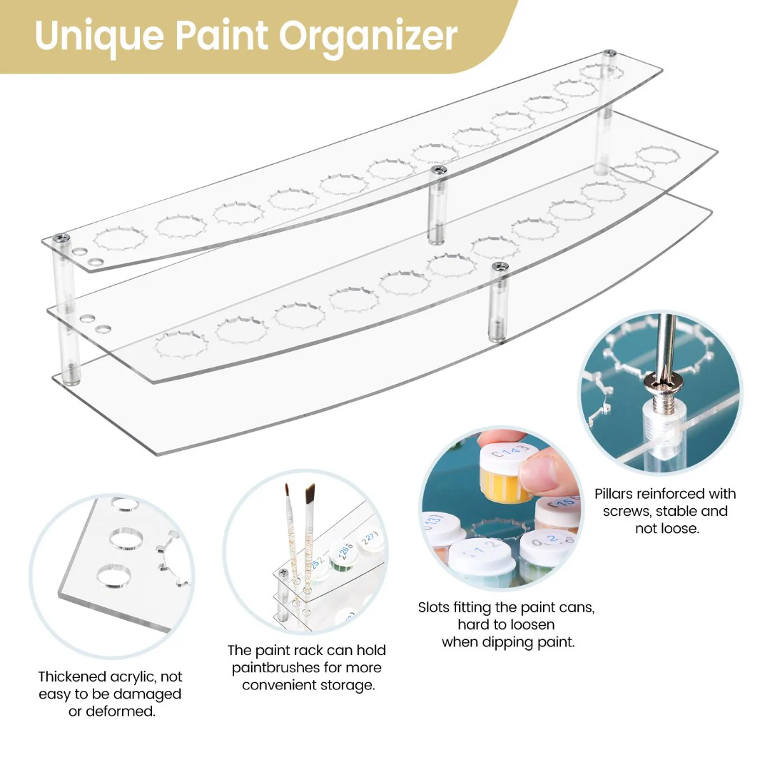 Paint & Brush Holder for Paint by Numbers - Image 6