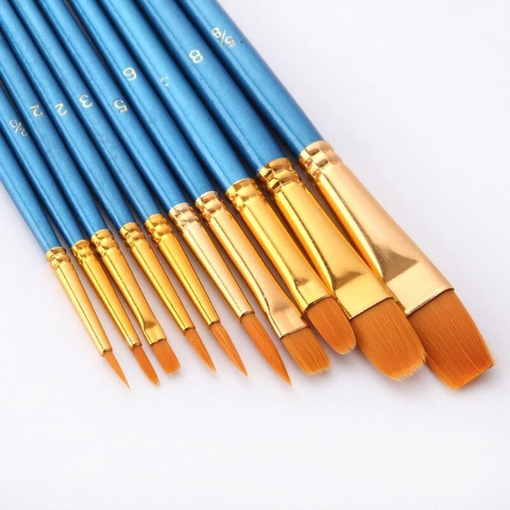 Paint Brush Set 10 Pieces | Paint by Numbers - Image 4