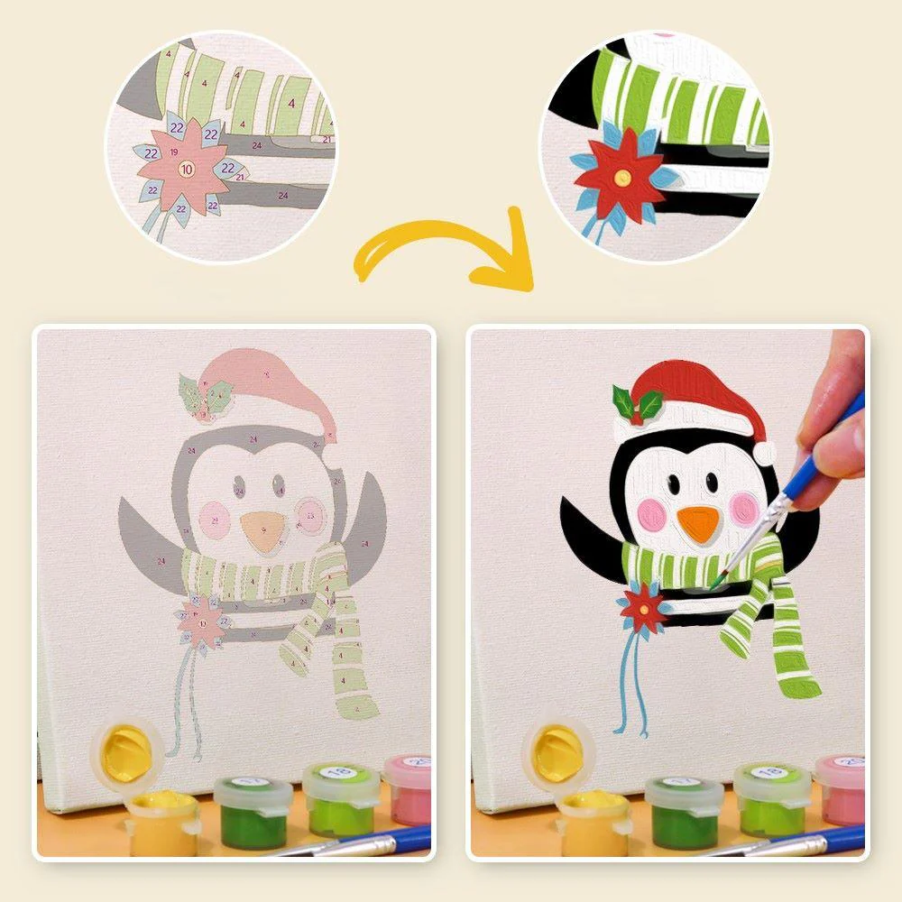 Paint by Number - 9 Mini Paintings | Christmas Set - Image 4