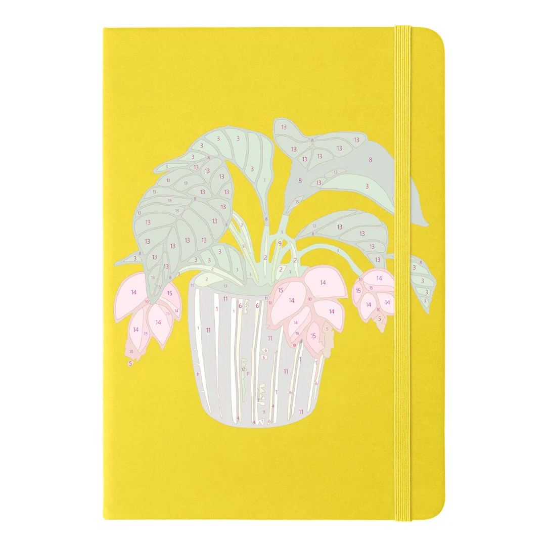 Paint by Number Notebook - Houseplant | 2 Colors - Image 12
