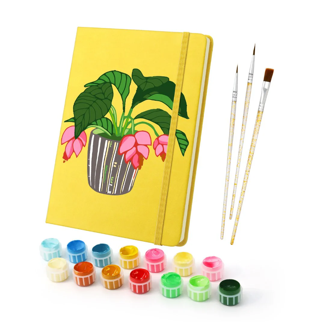 Paint by Number Notebook - Houseplant | 2 Colors - Image 2