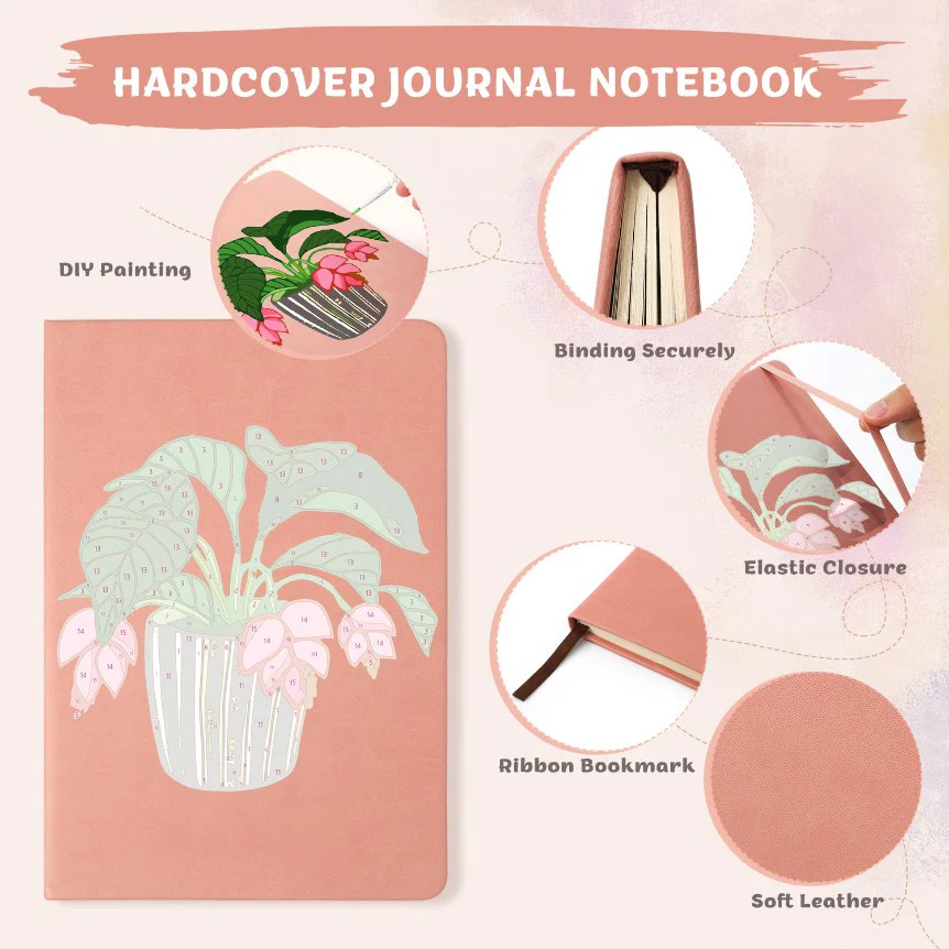Paint by Number Notebook - Houseplant | 2 Colors - Image 4