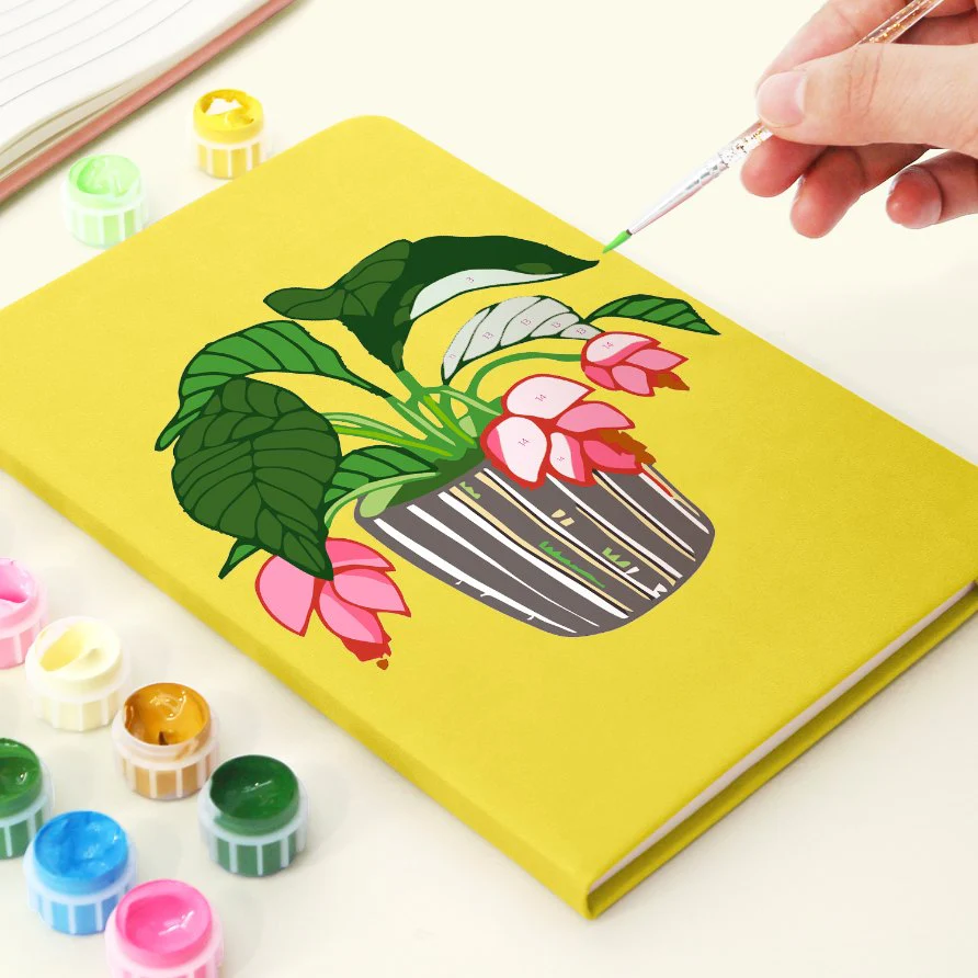 Paint by Number Notebook - Houseplant | 2 Colors - Image 5