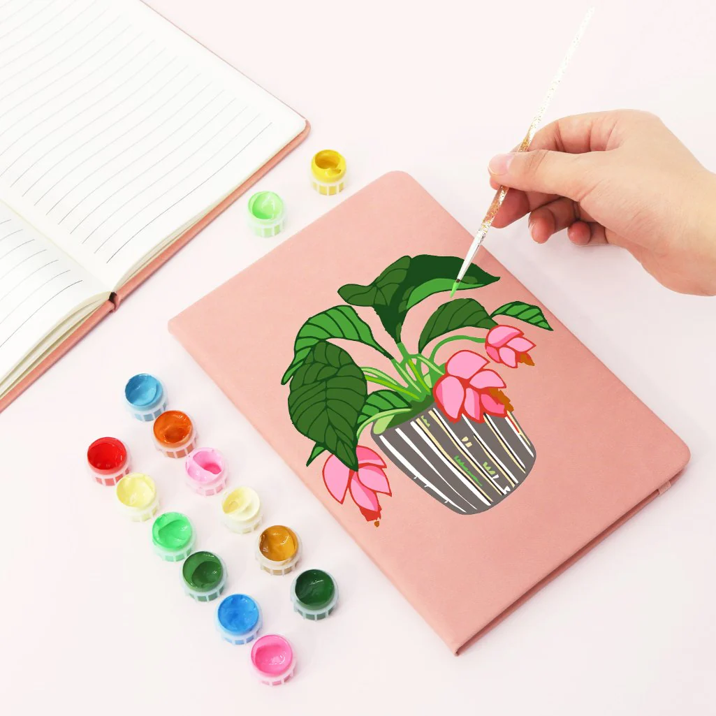 Paint by Number Notebook - Houseplant | 2 Colors - Image 7