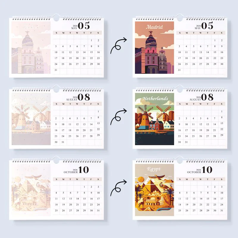 Paint by Numbers Calendar 2026 | Famous Landmarks Edition - Image 15