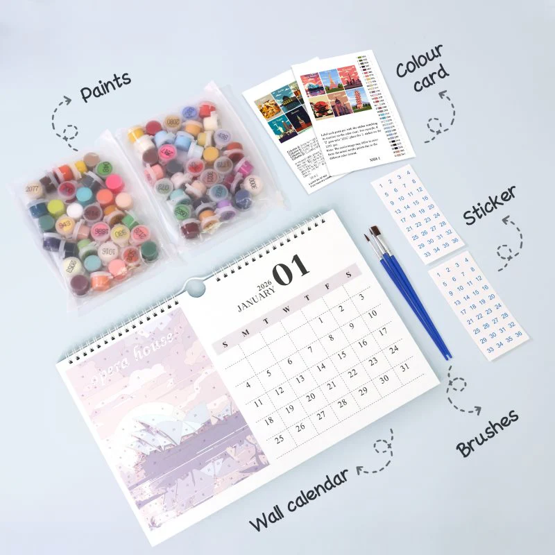 Paint by Numbers Calendar 2026 | Famous Landmarks Edition - Image 3