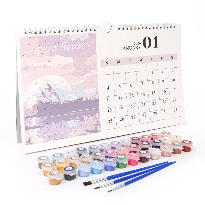 Paint by Numbers Calendar 2026 | Famous Landmarks Edition - Image 4