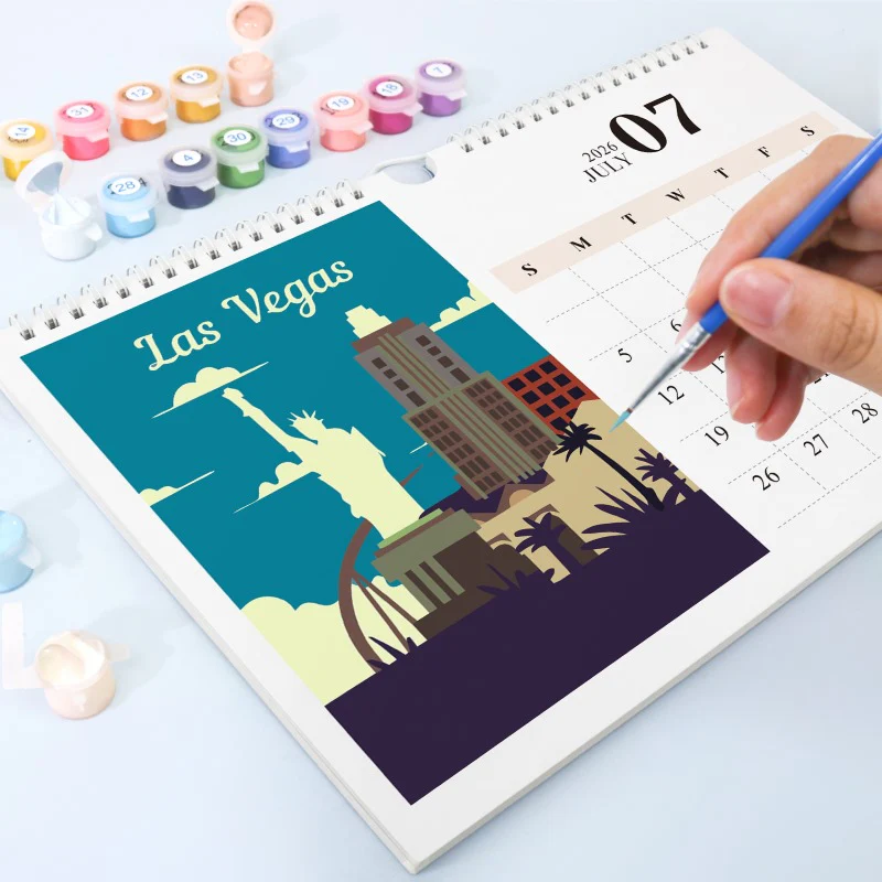 Paint by Numbers Calendar 2026 | Famous Landmarks Edition - Image 6