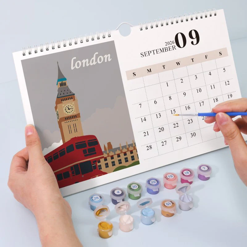 Paint by Numbers Calendar 2026 | Famous Landmarks Edition - Image 8