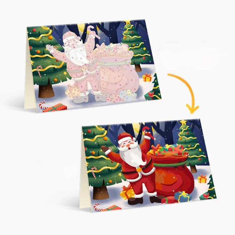 Paint by Numbers Christmas Cards 4 - 6 Pieces - Image 5