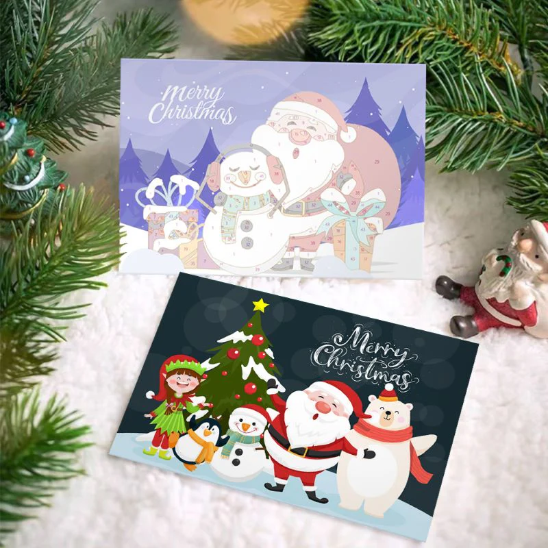 Paint by Numbers Christmas Cards - 6 Pieces - Image 10