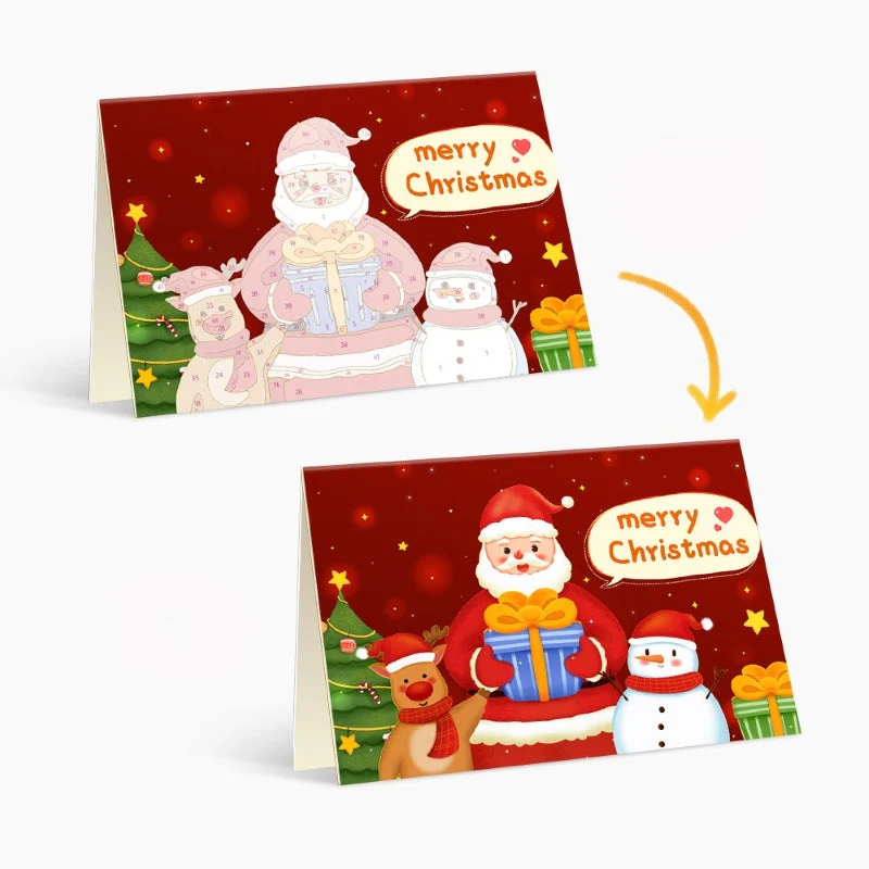 Paint by Numbers Christmas Cards - 6 Pieces - Image 3