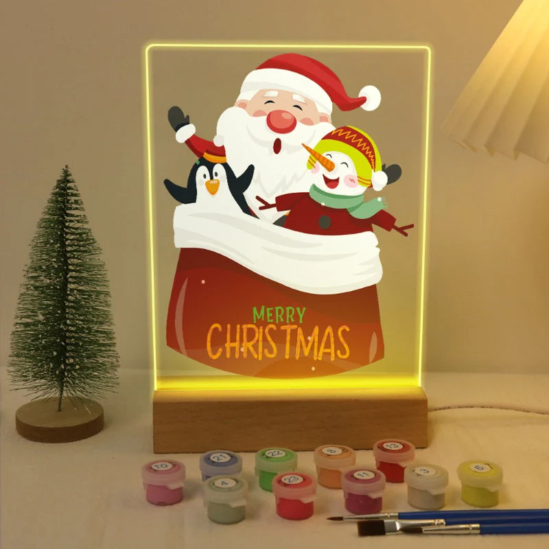 Paint by Numbers Christmas Lamp | Merry Christmas - Image 2