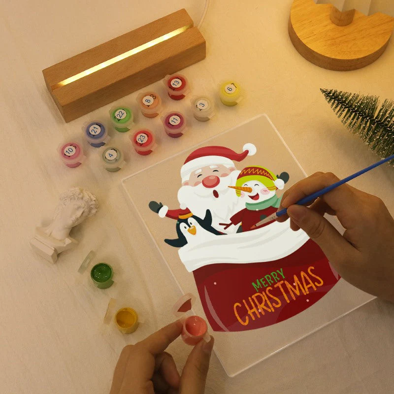 Paint by Numbers Christmas Lamp | Merry Christmas - Image 6