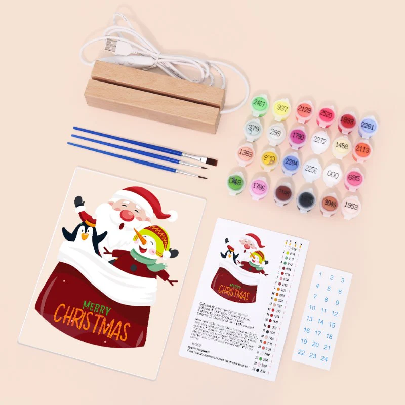Paint by Numbers Christmas Lamp | Merry Christmas - Image 7