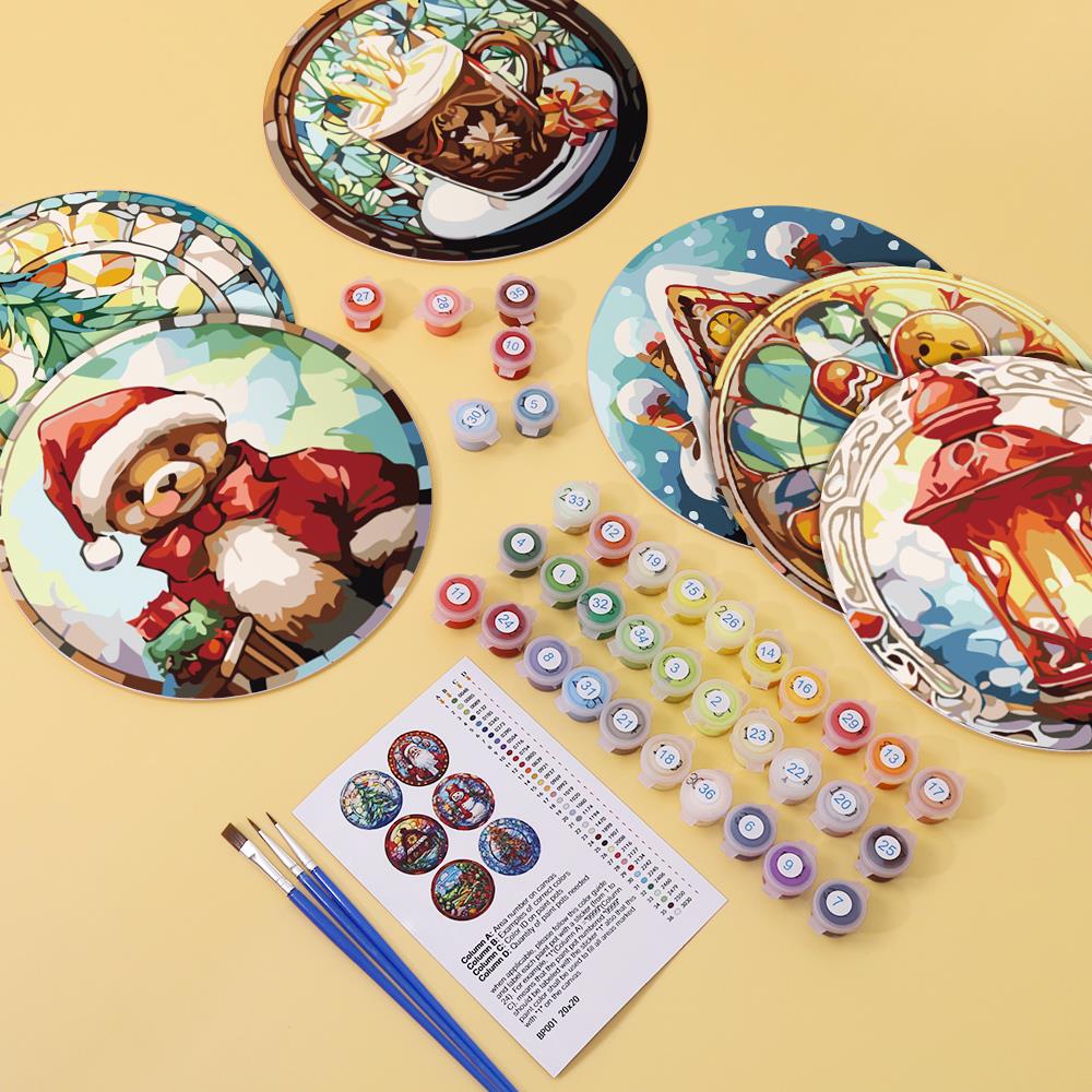 Paint by Numbers - Christmas Placemats 2 | 6 Pieces - Image 2