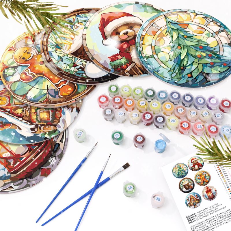 Paint by Numbers - Christmas Placemats 2 | 6 Pieces - Image 8