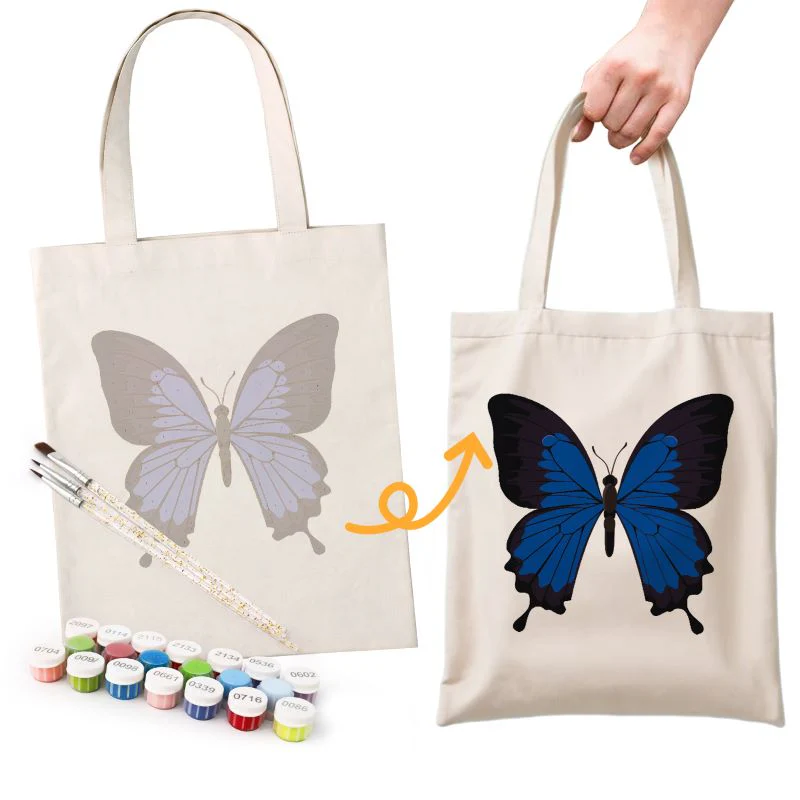 Paint by Numbers Totebag – Butterflies | 4 variants - Image 10