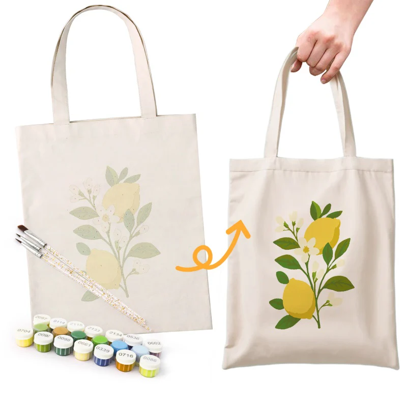 Paint by Numbers Totebag – Lemon Plant - Image 10