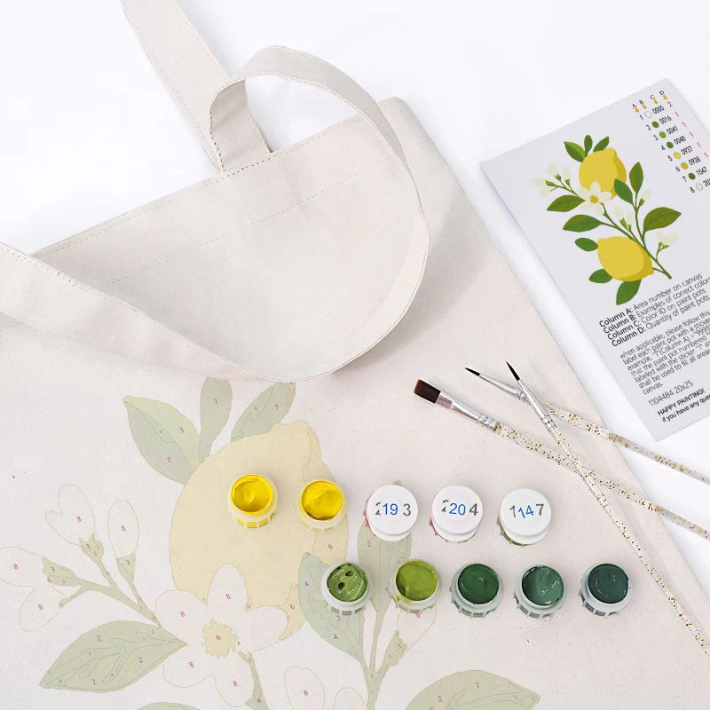Paint by Numbers Totebag – Lemon Plant - Image 11