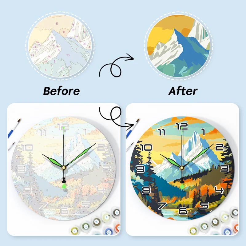 Painting by Numbers Clock – Gorgeous Landscape - Image 7