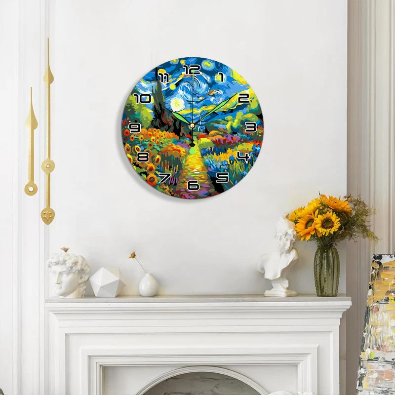 Painting by Numbers Clock – Starry Night & Flower Field - Image 12