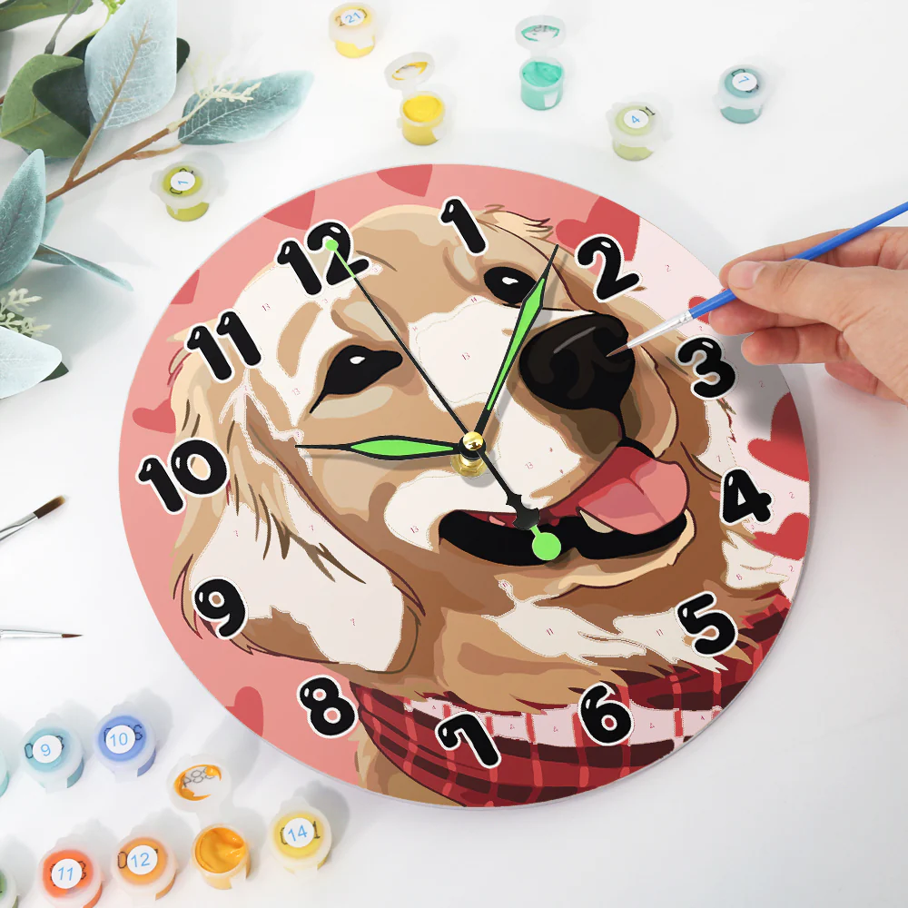 Painting by Numbers Clock – Sweet Dog - Image 10