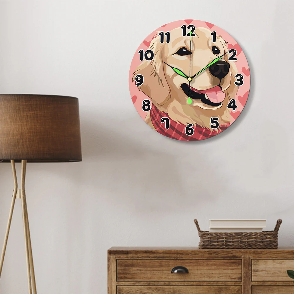 Painting by Numbers Clock – Sweet Dog - Image 3