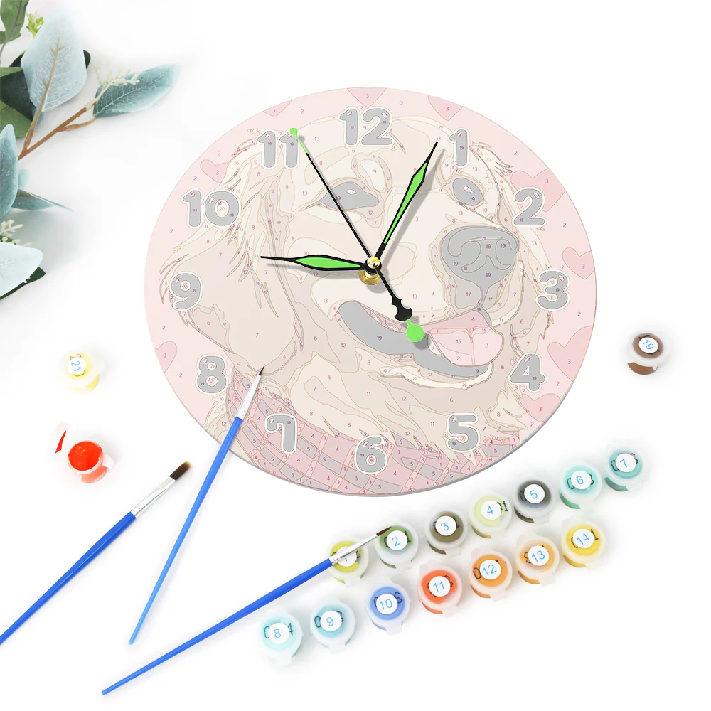 Painting by Numbers Clock – Sweet Dog - Image 8