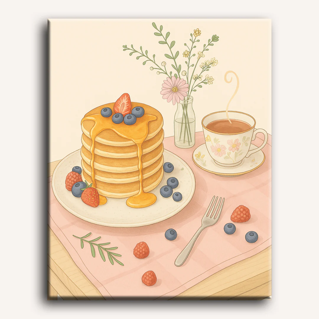 Pancakes with Love | Paint by Number - Image 2