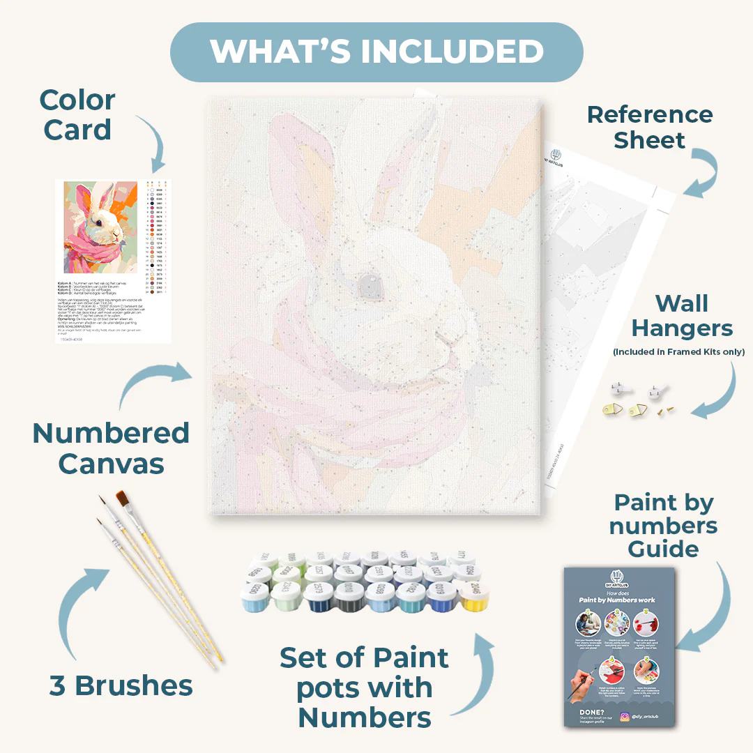 Pastel bunny | Paint by Number - Image 3
