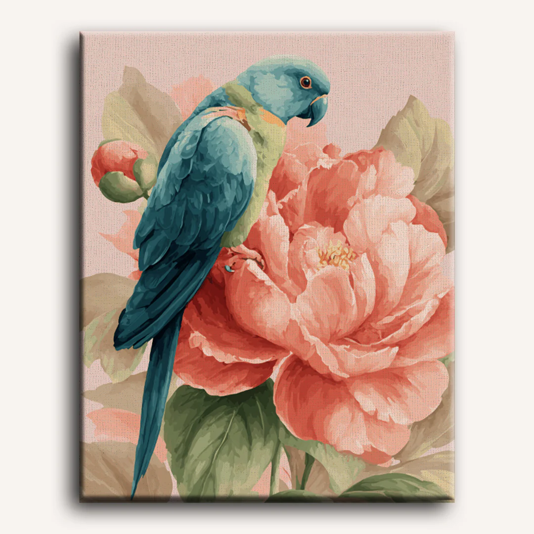 Perched in Petals | Paint by Number - Image 2