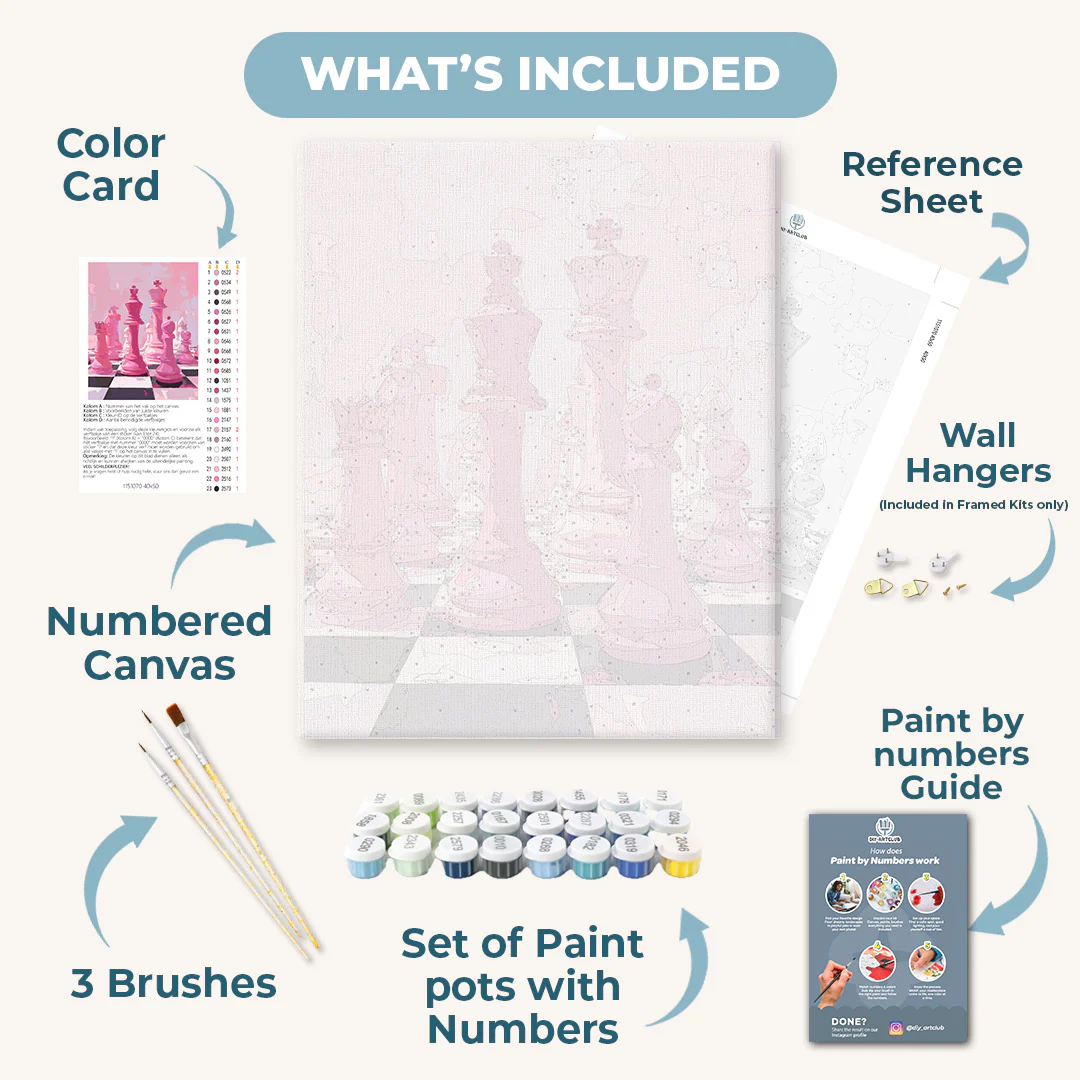 Pink gambit | Paint by Number - Image 3