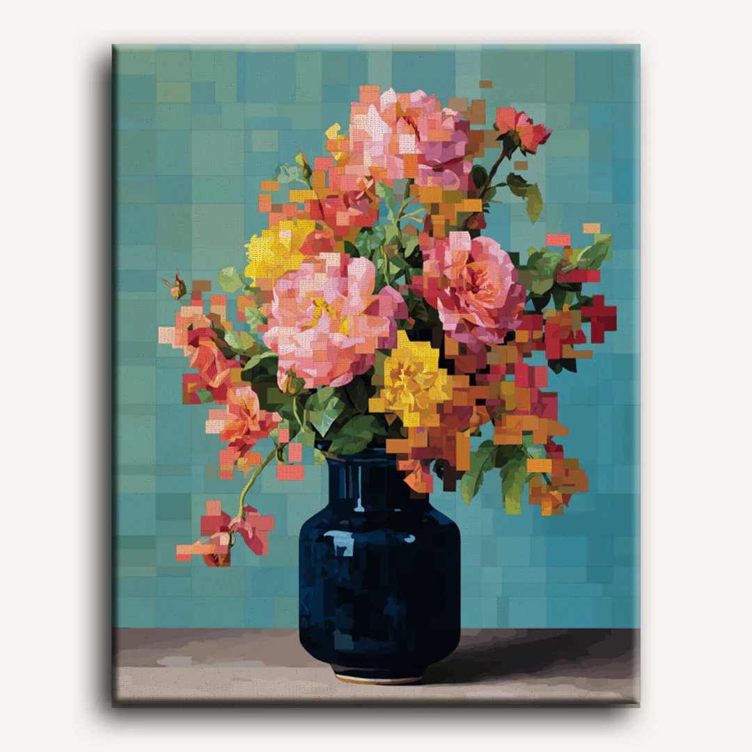 Pixelated bouquet | Paint by Number - Image 2