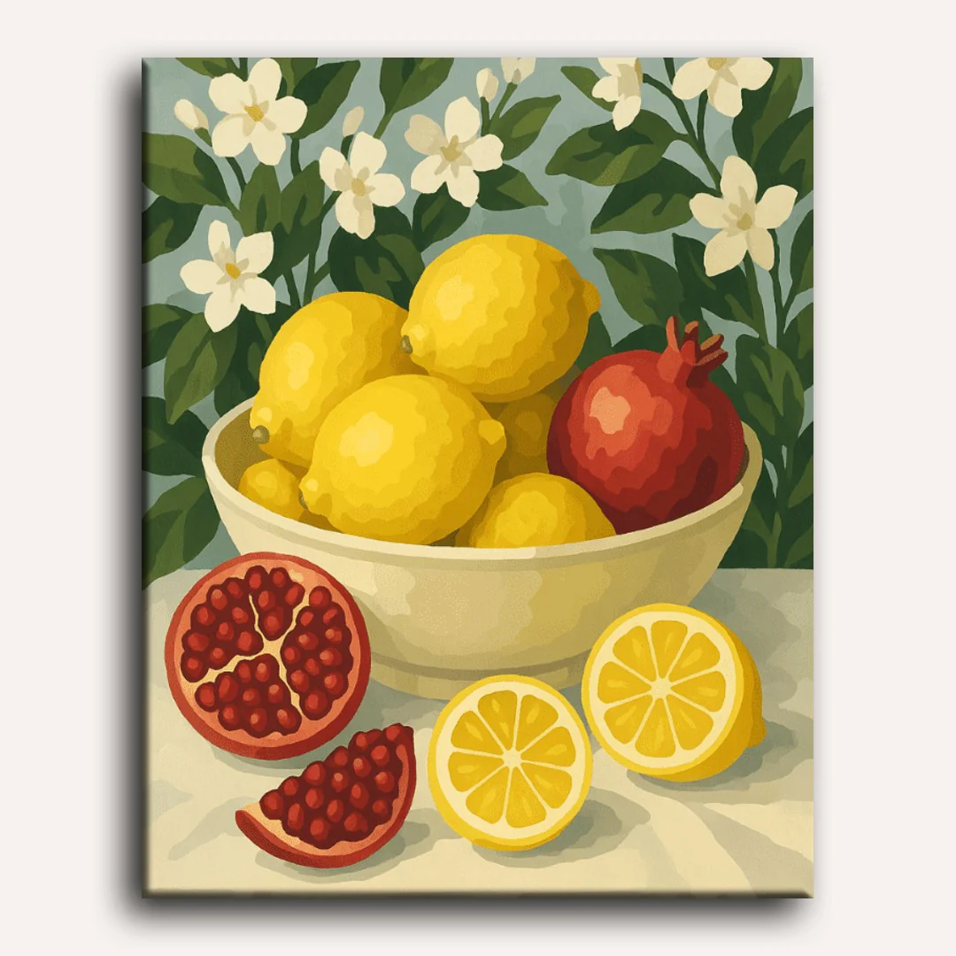 Pomegranates & Lemons | Paint by Number - Image 2