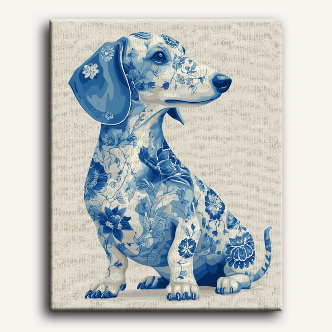 Porcelain Dachshund | Paint by Number - Image 2