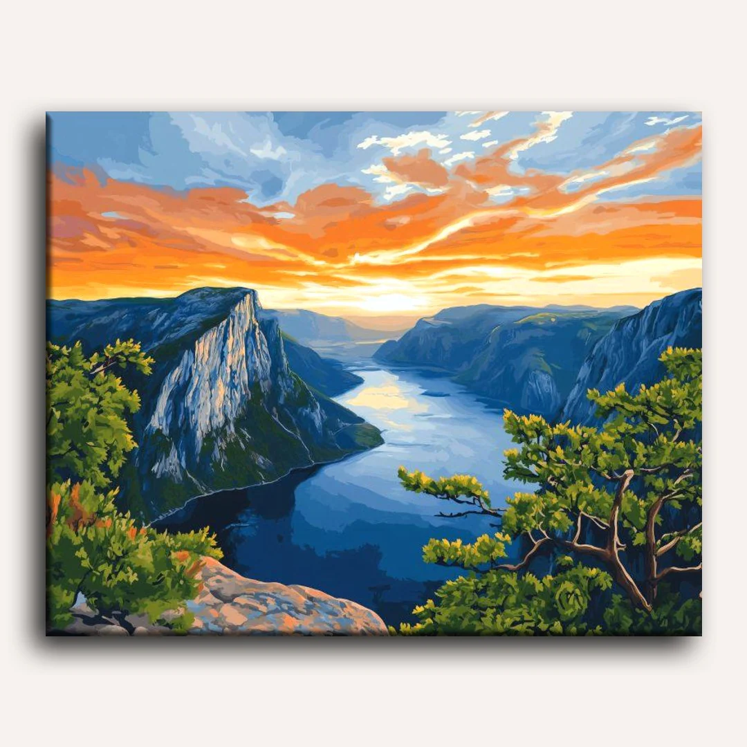 Preikestolen in Norway | Paint by Numbers - Image 2