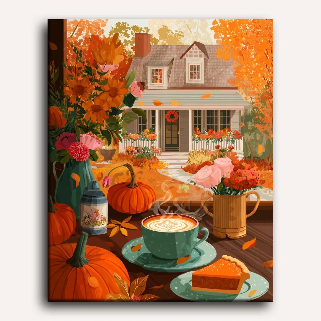 Pumpkins & Pie | Paint by Number - Image 2