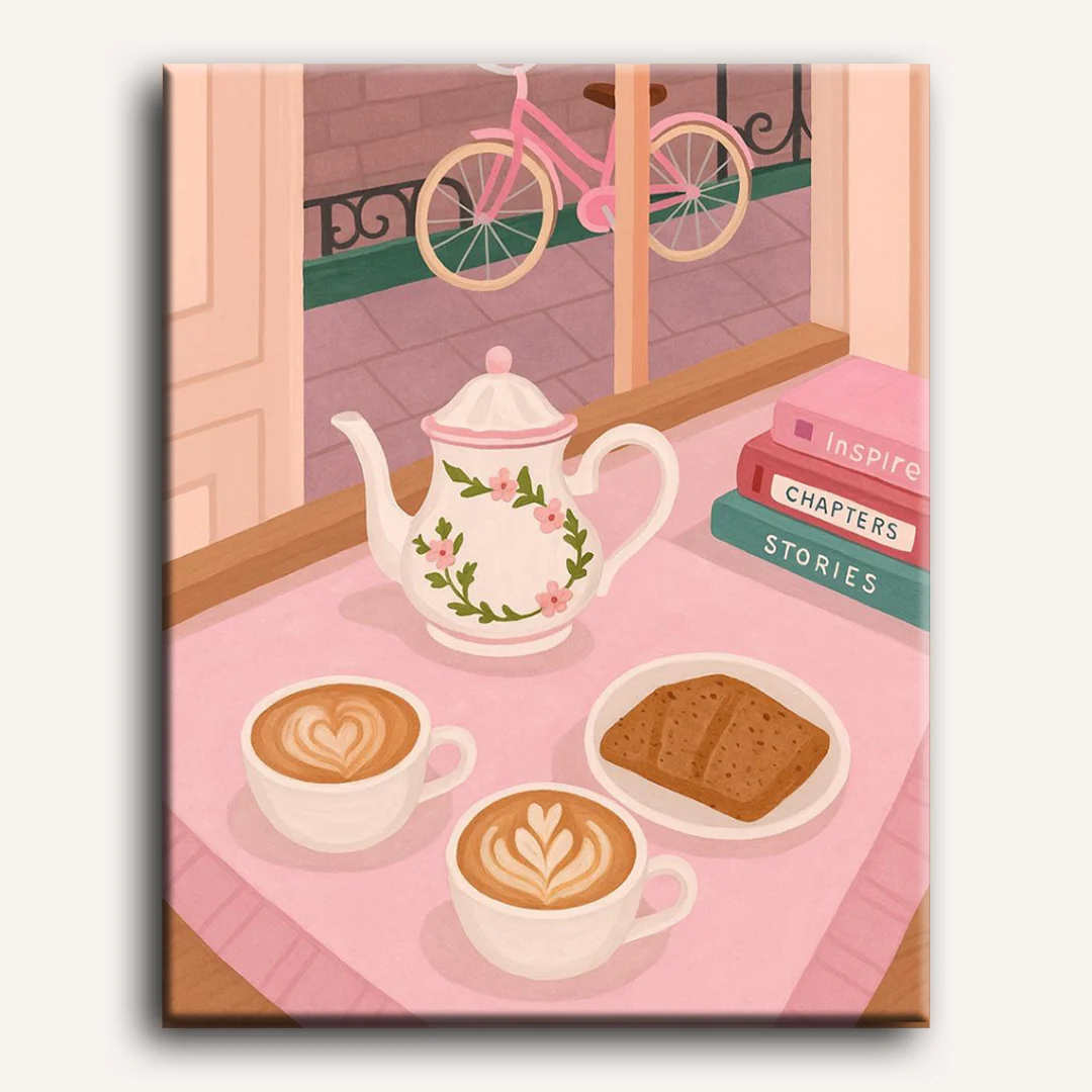 Romantic cafe | Paint by Number - Image 2