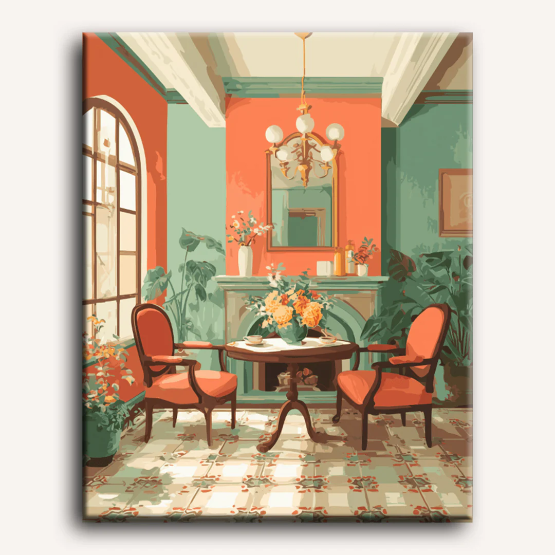 Room in orange | Paint by Number - Image 2