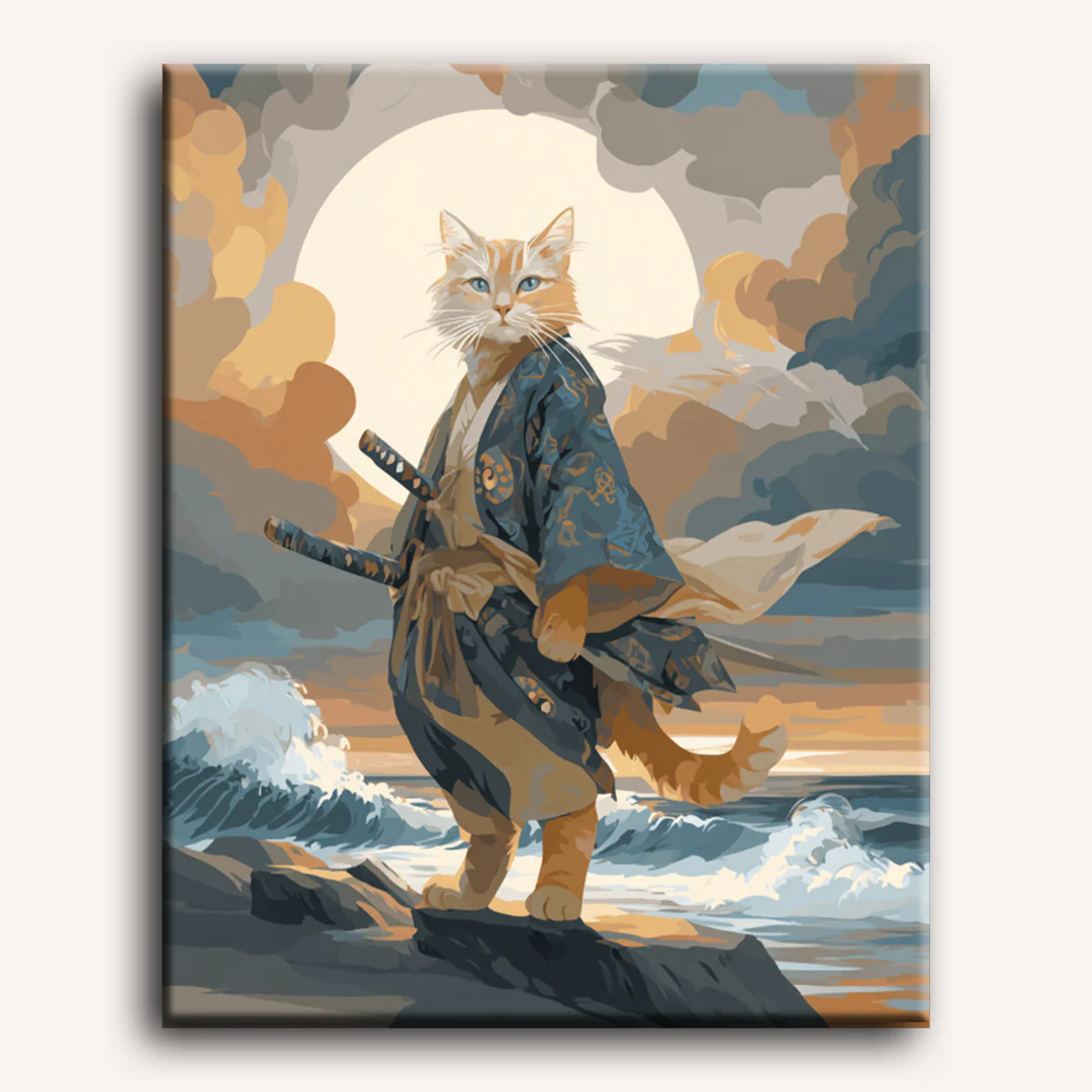 Samurai Cat | Paint by Number - Image 2