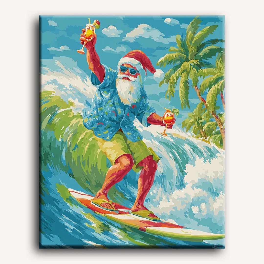 Santa Claus in Australia | Paint by Number - Image 2