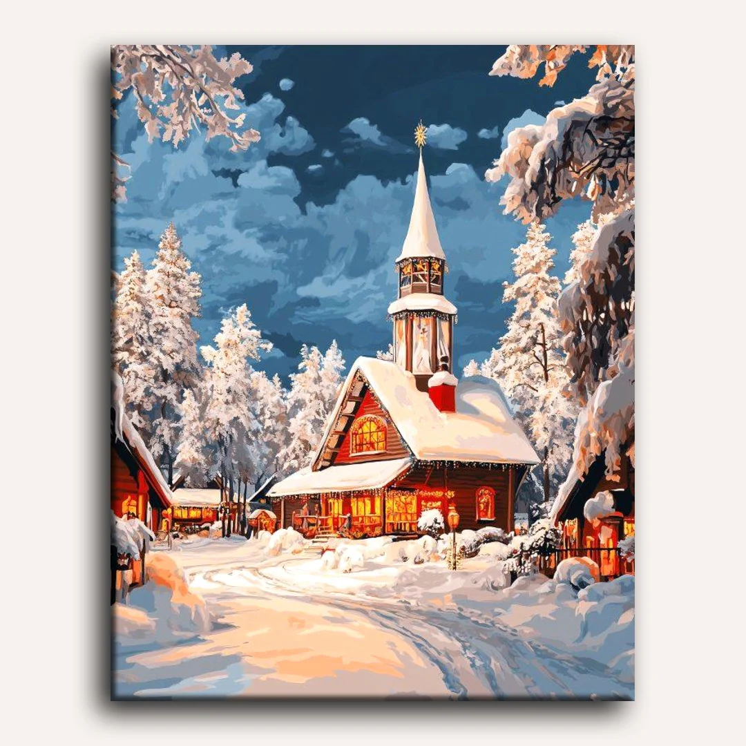 Santa Claus Village in Rovaniemi | Paint by Numbers - Image 2