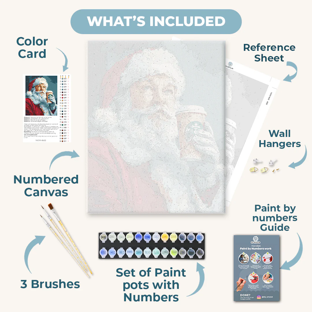 Santa`s Latte | Paint by Number - Image 3