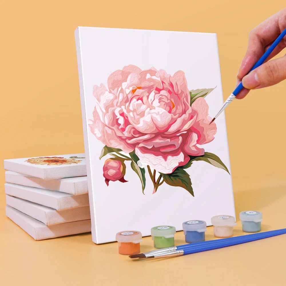 Set of 6 Mini Paintings - Flowers - Image 6