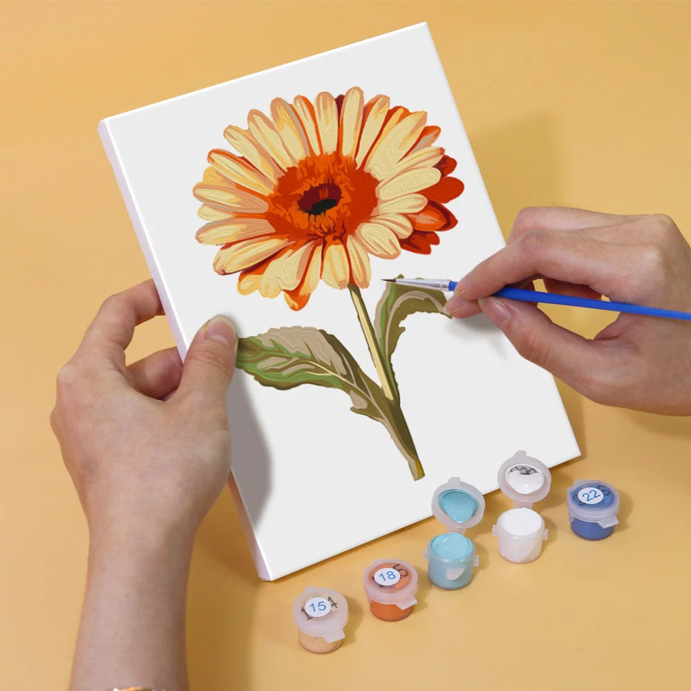 Set of 6 Mini Paintings - Flowers - Image 8
