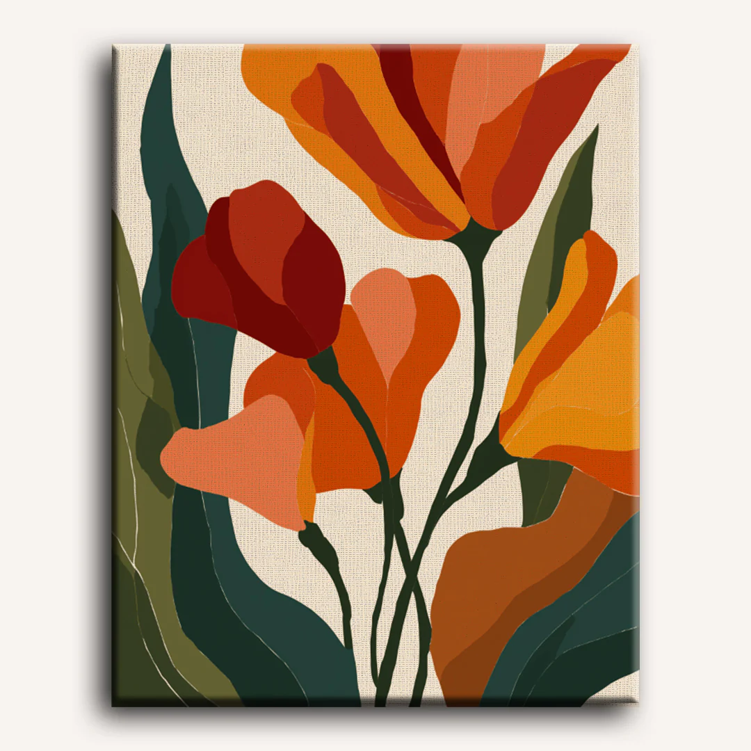 Shape of Tulips | Paint by Number - Image 2